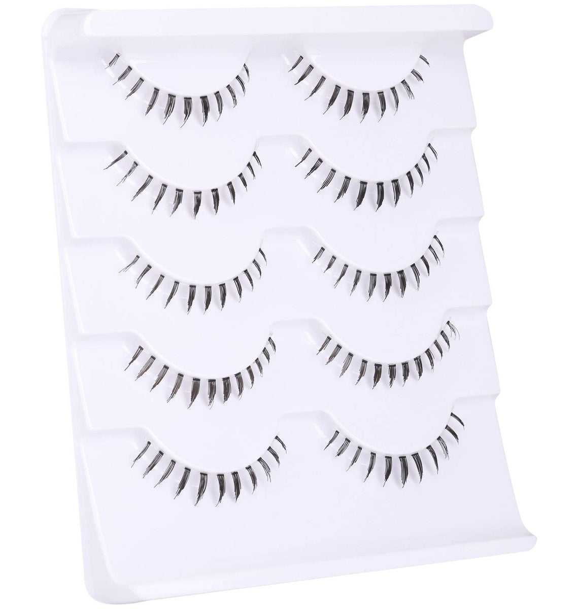 Wispy Natural Mink Lashes Bottom Lashes Clear Band DIY False Eyelashes Reusable Soft Handmade - Black Synthetic Fiber Avelisse