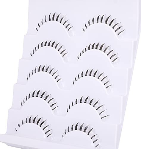 Wispy Natural Mink Lashes Bottom Lashes Clear Band DIY False Eyelashes Reusable Soft Handmade - Black Synthetic Fiber Avelisse