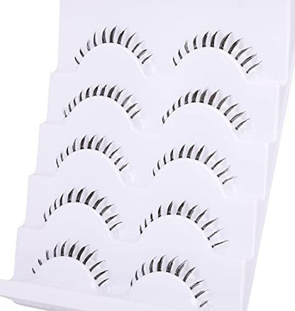 Wispy Natural Mink Lashes Bottom Lashes Clear Band DIY False Eyelashes Reusable Soft Handmade - Black Synthetic Fiber Avelisse