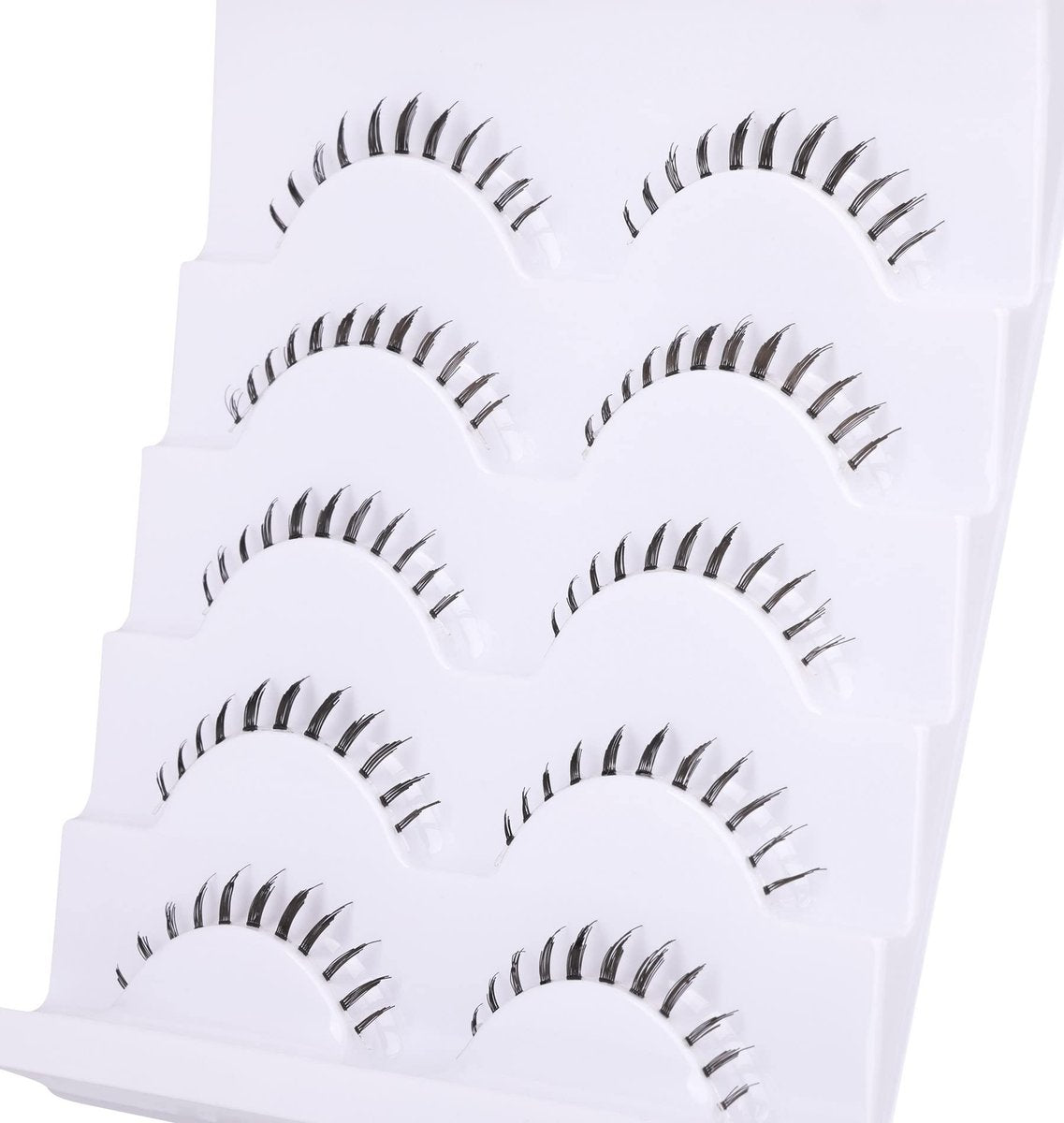 Wispy Natural Mink Lashes Bottom Lashes Clear Band DIY False Eyelashes Reusable Soft Handmade - Black Synthetic Fiber Avelisse