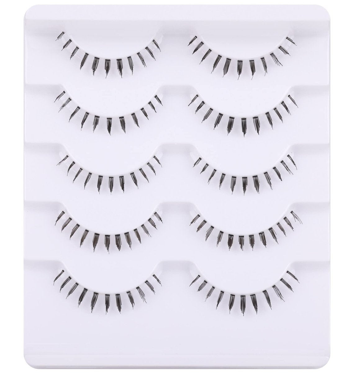 Wispy Natural Mink Lashes Bottom Lashes Clear Band DIY False Eyelashes Reusable Soft Handmade - Black Synthetic Fiber Avelisse