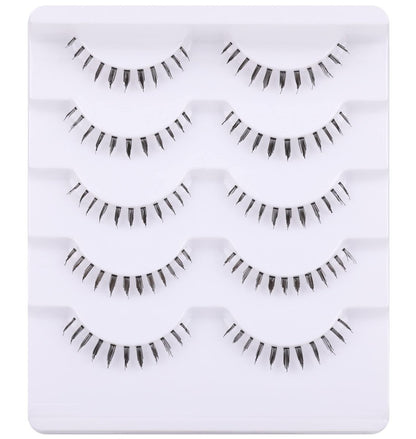 Wispy Natural Mink Lashes Bottom Lashes Clear Band DIY False Eyelashes Reusable Soft Handmade - Black Synthetic Fiber Avelisse