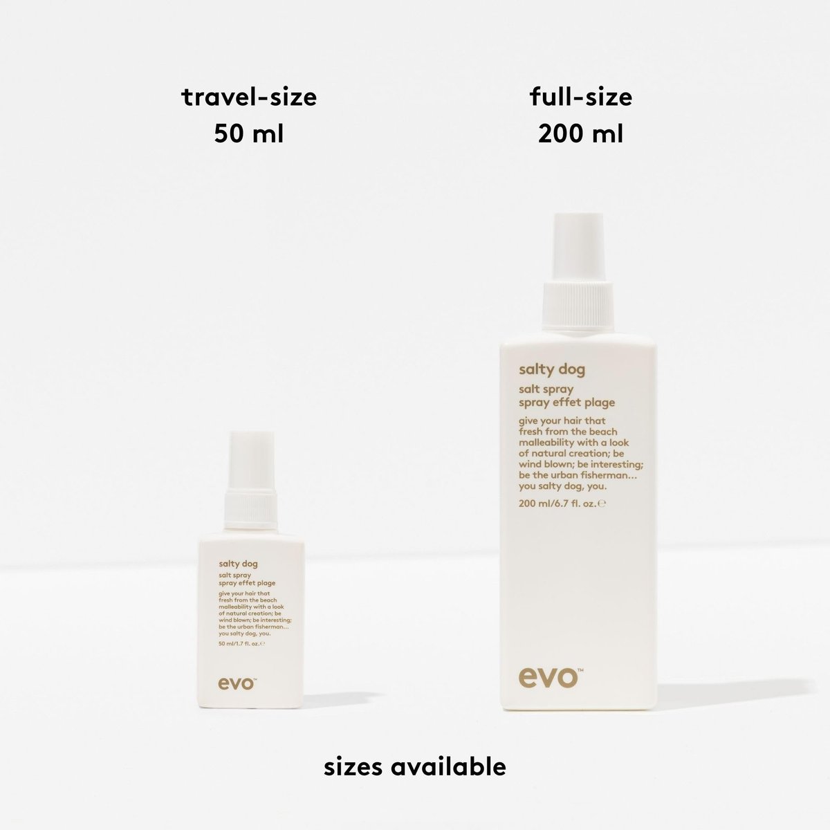 EVO Salty Dog Sea Salt Hair Spray - Beachy Texture & Volumizing Spray with Matte Finish, Travel Size 1.7 fl oz Avelisse