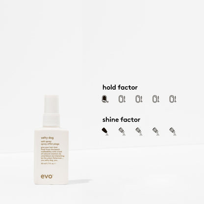 EVO Salty Dog Sea Salt Hair Spray - Beachy Texture & Volumizing Spray with Matte Finish, Travel Size 1.7 fl oz Avelisse