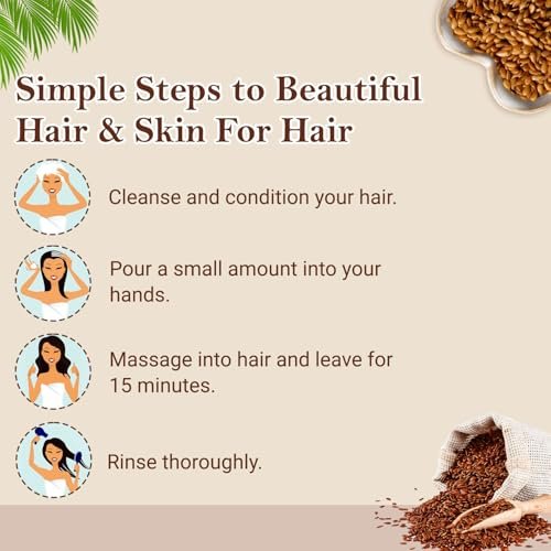 Organic Netra Pure Flaxseed Gel with Vitamin E for Hair & Skin - 7.05 oz - Strengthens & Nourishes, Reduces Fine Lines & Wrinkles, Safe for All Skin Types Avelisse