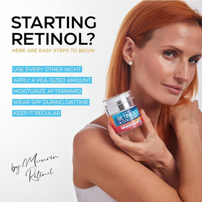 Retinol Cream for Face with Hyaluronic Acid - Anti-Aging Moisturizer for Women & Men, Reduces Wrinkles & Dryness, 1.85 oz Avelisse