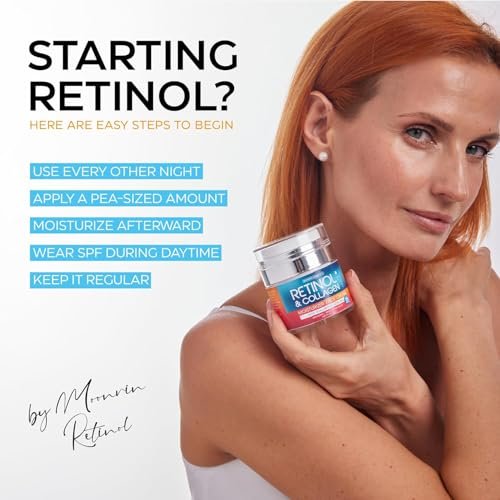 Retinol Cream for Face with Hyaluronic Acid - Anti-Aging Moisturizer for Women & Men, Reduces Wrinkles & Dryness, 1.85 oz Avelisse