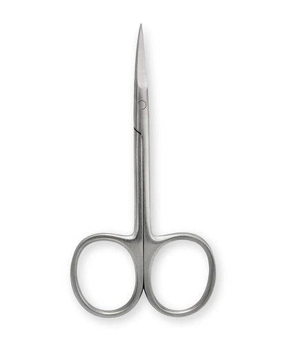 Stainless Steel Curved Beauty Scissors for Precision Grooming - Multipurpose Cuticle and Nail Scissors, Silver