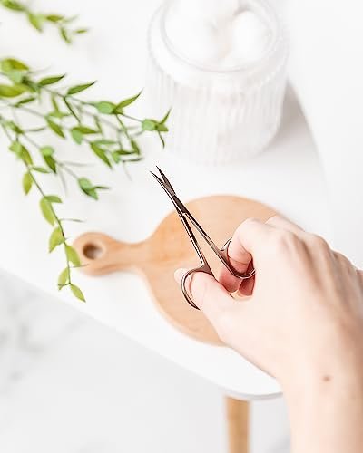 Stainless Steel Curved Beauty Scissors for Precision Grooming - Multipurpose Cuticle and Nail Scissors, Silver - görsel 10