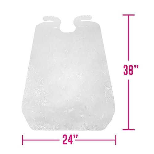 Betty Dain Colortrak Backwards Bib - Disposable Waterproof Salon Cape for Hair Cutting and Dyeing (25-Pack, 24x38 Inches) - görsel 10