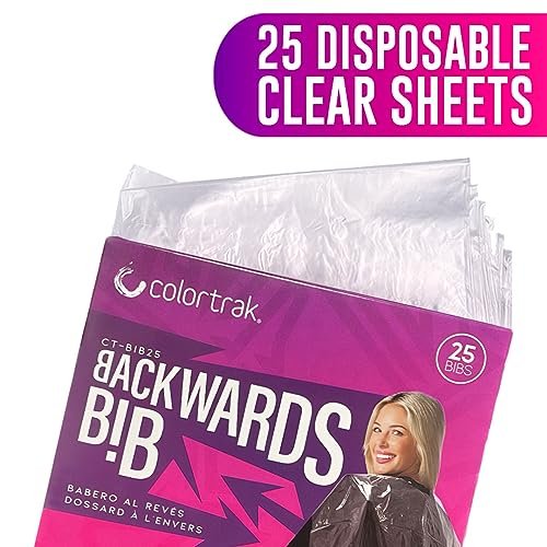 Betty Dain Colortrak Backwards Bib - Disposable Waterproof Salon Cape for Hair Cutting and Dyeing (25-Pack, 24x38 Inches) - görsel 12