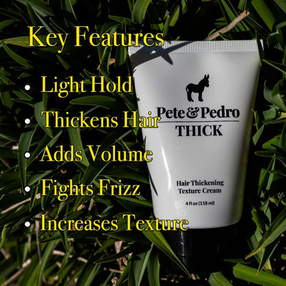 Pete & Pedro THICK Hair Cream - Light-Holding Thickening & Texture Styling Cream for Fine, Thin, & Thinning Hair, Men & Women, 4 oz Avelisse