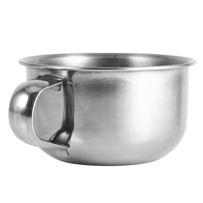Stainless Steel Shaving Bowl – Premium Lather Bowl for Men, Silver Shaving Soap Mug for Barbers & Home Use