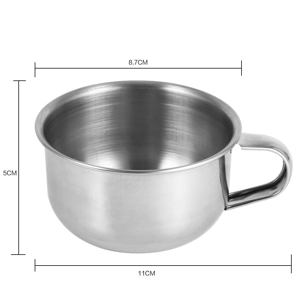 Stainless Steel Shaving Bowl – Premium Lather Bowl for Men, Silver Shaving Soap Mug for Barbers & Home Use - görsel 7