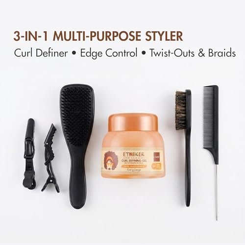 Etniker Curl Defining Gel – Salon Level Control for Curly & Wavy Hair, 10.5 oz Avelisse