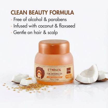 Etniker Curl Defining Gel – Salon Level Control for Curly & Wavy Hair, 10.5 oz Avelisse