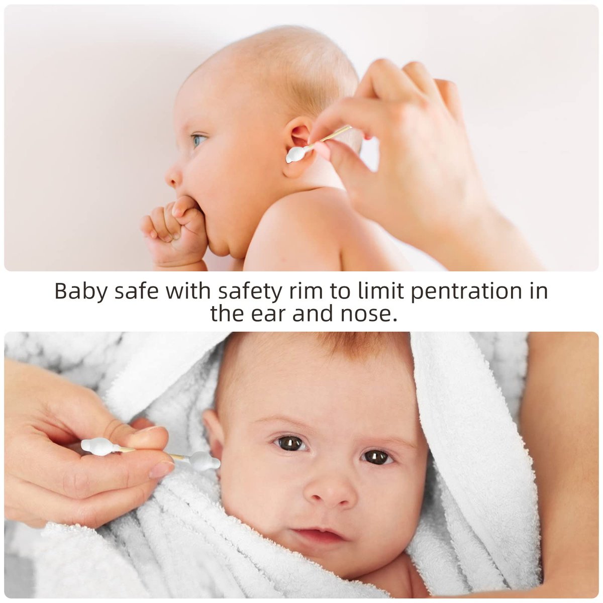 Isshah Baby Cotton Swabs – 108 Count, FSC Certified Bamboo Handle, Biodegradable & Eco Friendly Safety Cotton Buds - görsel 13