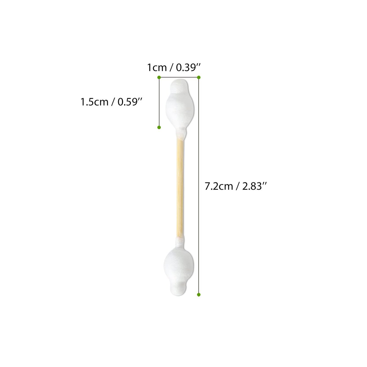 Isshah Baby Cotton Swabs – 108 Count, FSC Certified Bamboo Handle, Biodegradable & Eco Friendly Safety Cotton Buds - görsel 11
