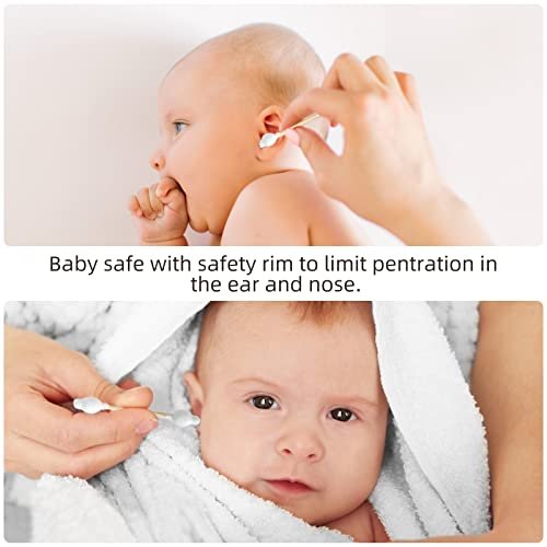 Isshah Baby Cotton Swabs – 108 Count, FSC Certified Bamboo Handle, Biodegradable & Eco Friendly Safety Cotton Buds - görsel 14