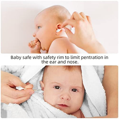 Isshah Baby Cotton Swabs – 108 Count, FSC Certified Bamboo Handle, Biodegradable & Eco Friendly Safety Cotton Buds
