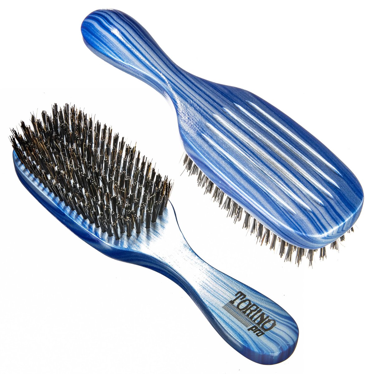 Torino Pro Wave Brush #711-7 Row Hard Bristles – Reinforced Boar Bristles for 360 Waves & Wolfing Avelisse