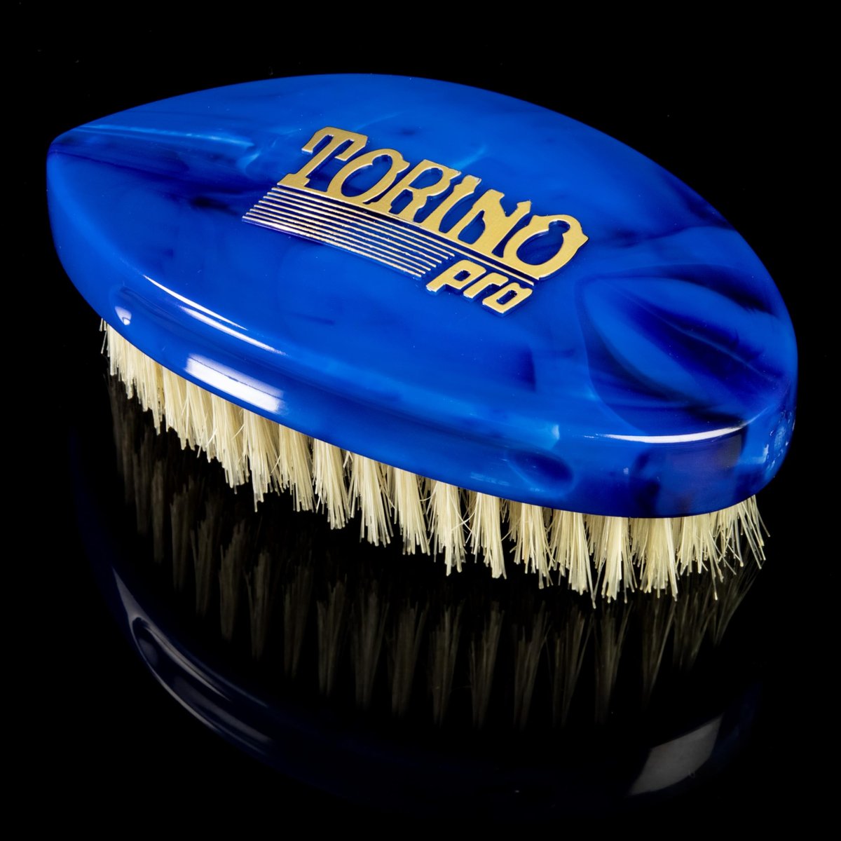 Torino Pro Curve Wave Brush #231 - Curved Medium Shower Brush with Extra Long Bristles for Laying Down Waves Avelisse