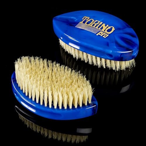 Torino Pro Curve Wave Brush #231 - Curved Medium Shower Brush with Extra Long Bristles for Laying Down Waves Avelisse