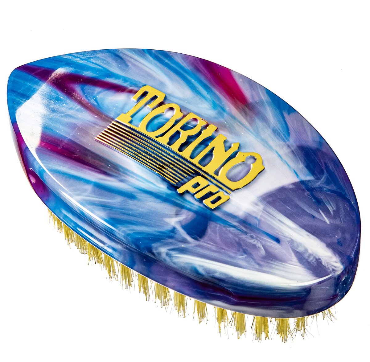Torino Pro Curve Wave Brush #232 - Curved Palm Medium Hard Shower Brush for 360 Waves Avelisse