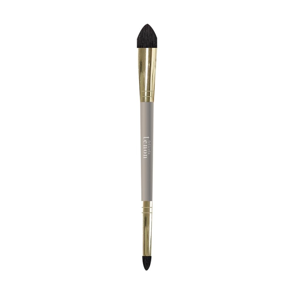 Feliceratenone Double Eyeshadow Brush (Pointed) - Golden Aluminum Handle - görsel 1