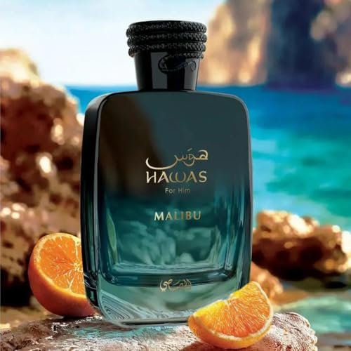 Hawas Malibu by Rasasi - Eau de Parfum, 3.4 Fl Oz Avelisse