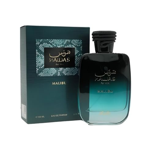 Hawas Malibu by Rasasi - Eau de Parfum, 3.4 Fl Oz Avelisse