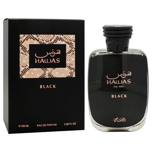Rasasi Hawas Black for Men - 3.38 oz Eau de Parfum Spray Avelisse