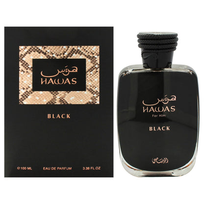 Rasasi Hawas Black for Men - 3.38 oz Eau de Parfum Spray Avelisse