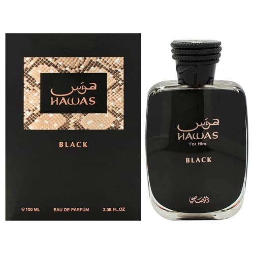 Rasasi Hawas Black for Men - 3.38 oz Eau de Parfum Spray Avelisse