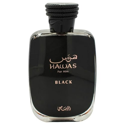 Rasasi Hawas Black for Men - 3.38 oz Eau de Parfum Spray Avelisse