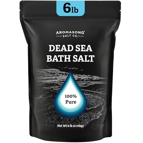 Aromasong Dead Sea Salt Bath Soak 6 Lbs. Bulk Pack – 100% Natural Dead Sea Salts for Soaking, Relaxation, and Detoxification of Skin Avelisse