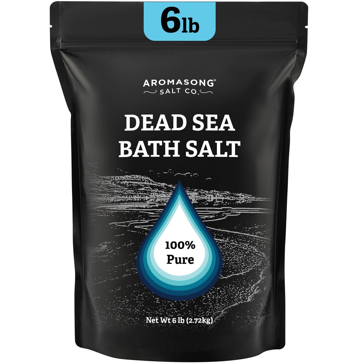 Aromasong Dead Sea Salt Bath Soak 6 Lbs. Bulk Pack – 100% Natural Dead Sea Salts for Soaking, Relaxation, and Detoxification of Skin Avelisse