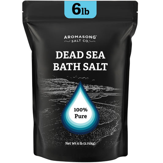 Aromasong Dead Sea Salt Bath Soak 6 Lbs. Bulk Pack – 100% Natural Dead Sea Salts for Soaking, Relaxation, and Detoxification of Skin Avelisse