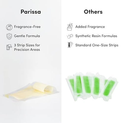 Parissa Natural Bikini Wax Strips Kit - 36 Ready-to-Use Strips for Sensitive Skin, Beginner-Friendly Hair Removal for Bikini & Brazilian Avelisse