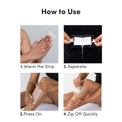 Parissa Legs & Body Biodegradable Wax Strips Kit - 24 Ready-to-Use Large Wax Strips for At-Home Hair Removal, Suitable for All Hair Types, Includes Post-Wax Ultra Soothe Oil Avelisse