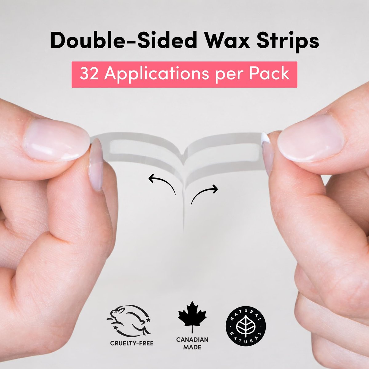 Parissa Natural Brow Wax Strips – Fragrance-Free, Beginner-Friendly Eyebrow Waxing for Sensitive Skin (32 Strips) Avelisse