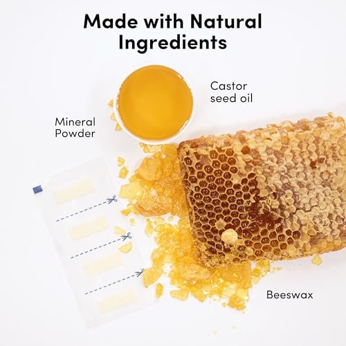 Parissa Natural Brow Wax Strips – Fragrance-Free, Beginner-Friendly Eyebrow Waxing for Sensitive Skin (32 Strips) Avelisse