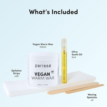 Parissa Microwavable Warm Wax Kit – Vegan, Salon-Quality Formula for Coarse Hair on Legs & Body, 5 fl oz (150 ml) Avelisse