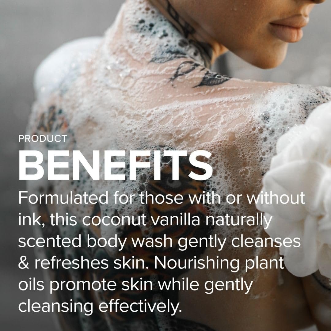 Mad Rabbit Refresh Body Wash - Tattoo Aftercare, Gentle Cleansing & Hydrating Formula for All Skin Types, Anti-Aging, 16 oz Avelisse