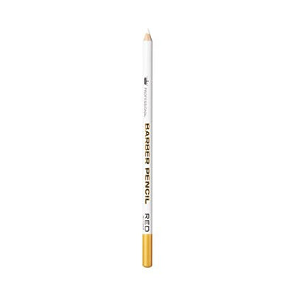 Red by Kiss 3-Piece Barber Pencil with Built-in Sharpener - White | Beard & Hairline Outliner Pencils for Men