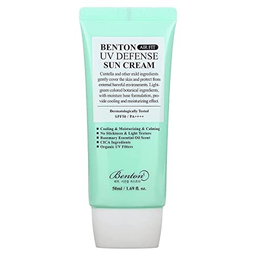 BENTON Air Fit UV Defense Sun Cream – Lightweight SPF Sunscreen for Face, 1.69 Fl Oz Avelisse