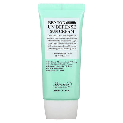BENTON Air Fit UV Defense Sun Cream – Lightweight SPF Sunscreen for Face, 1.69 Fl Oz Avelisse
