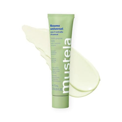 Mustela Multi-purpose Balm with 3 Avocado Extracts - Natural Cream Moisturizer for Face, Lip, Hand, Body & Dry Areas - For Baby, Kid & Adult - EWG Verified, Fragrance-Free & Vegan - 2.53 fl. oz. Avelisse