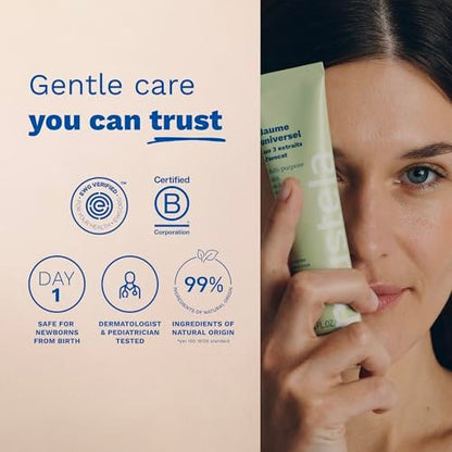 Mustela Multi-purpose Balm with 3 Avocado Extracts - Natural Cream Moisturizer for Face, Lip, Hand, Body & Dry Areas - For Baby, Kid & Adult - EWG Verified, Fragrance-Free & Vegan - 2.53 fl. oz. Avelisse