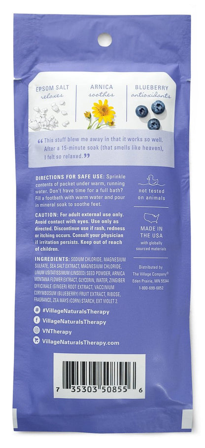 Village Naturals Therapy Comfort Concentrated Mineral Bath Soak, Blueberry Citrus, 2 Oz (Pack of 12) Avelisse